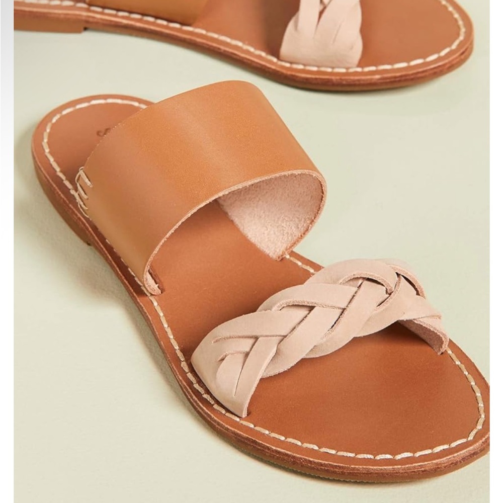 Soludos Women's Brown Braided Slide Sandals